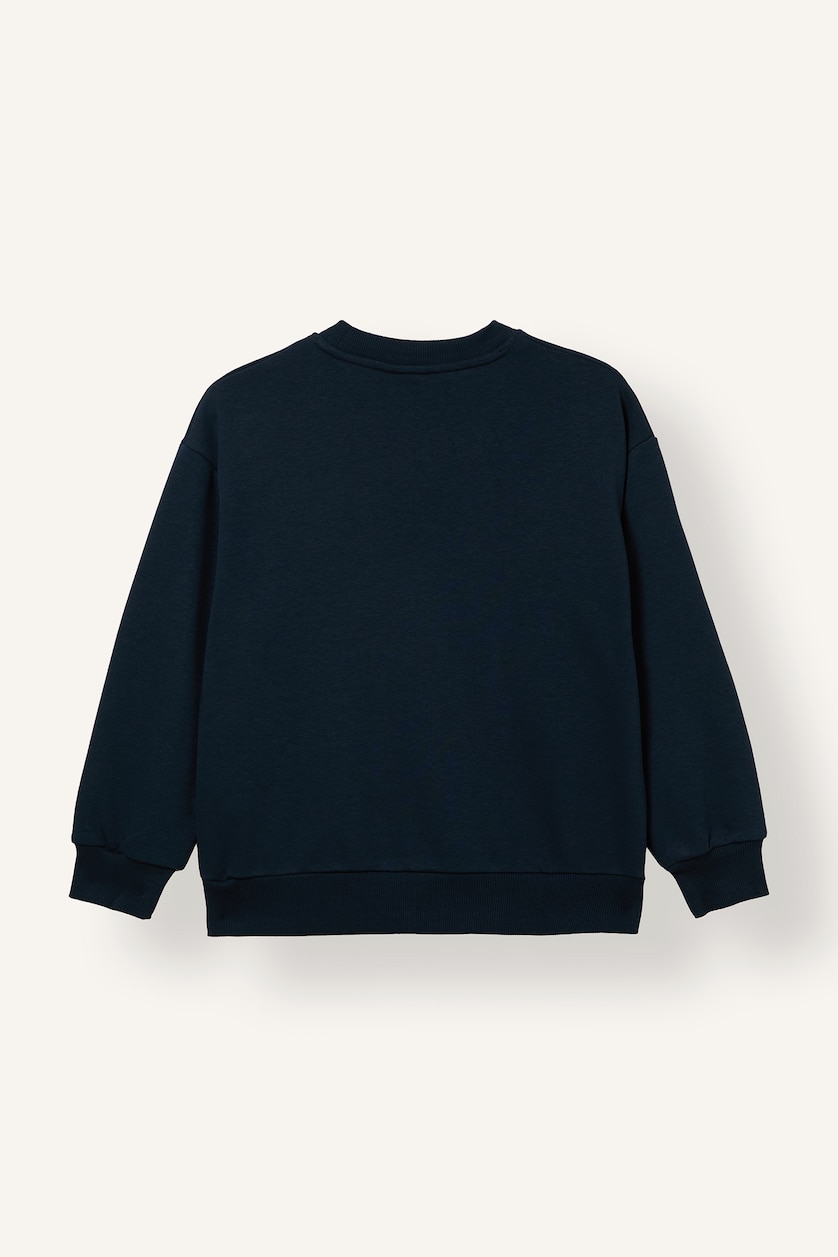 DJEM & ADOLESHENTË NAVY Embroidery Print Oversize Fit Sweatshirt