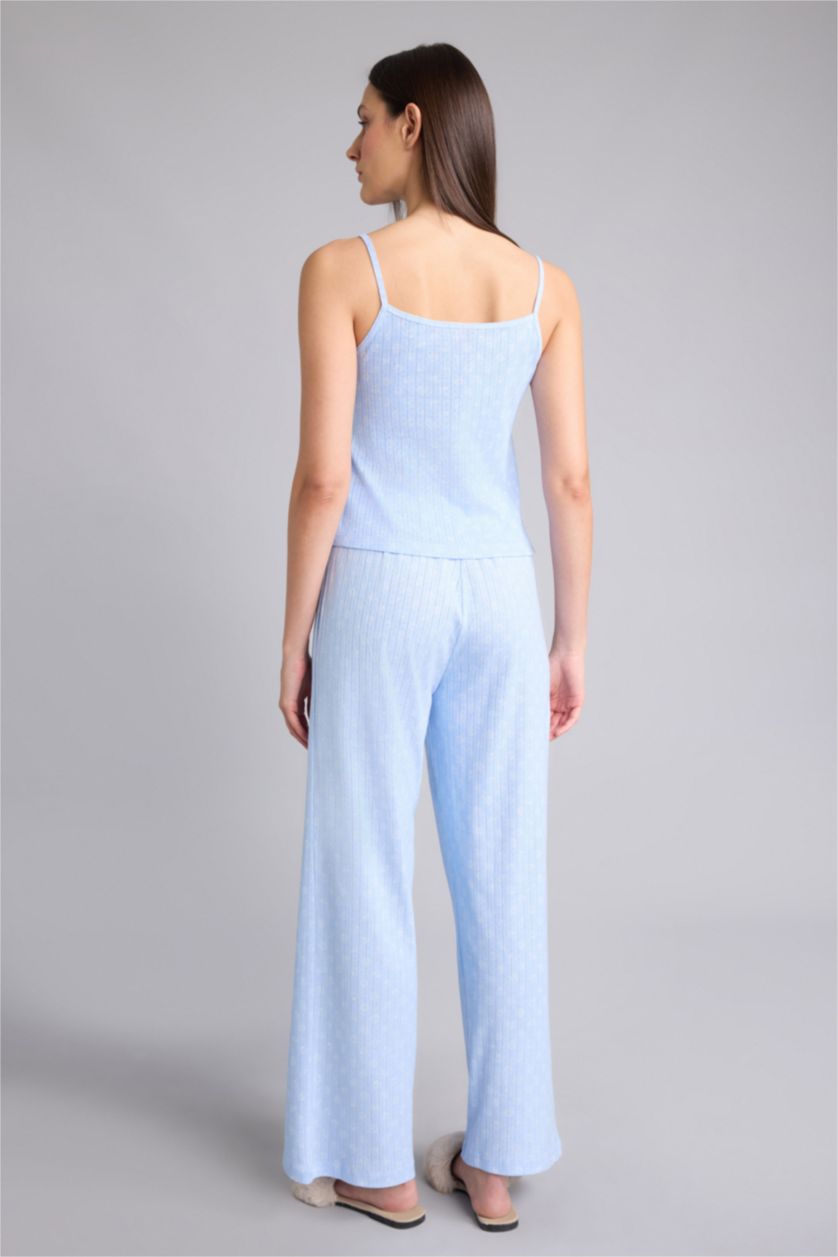 Kadın Açık Mavi Regular Fıt Askılı 2'li Pijama Takımı