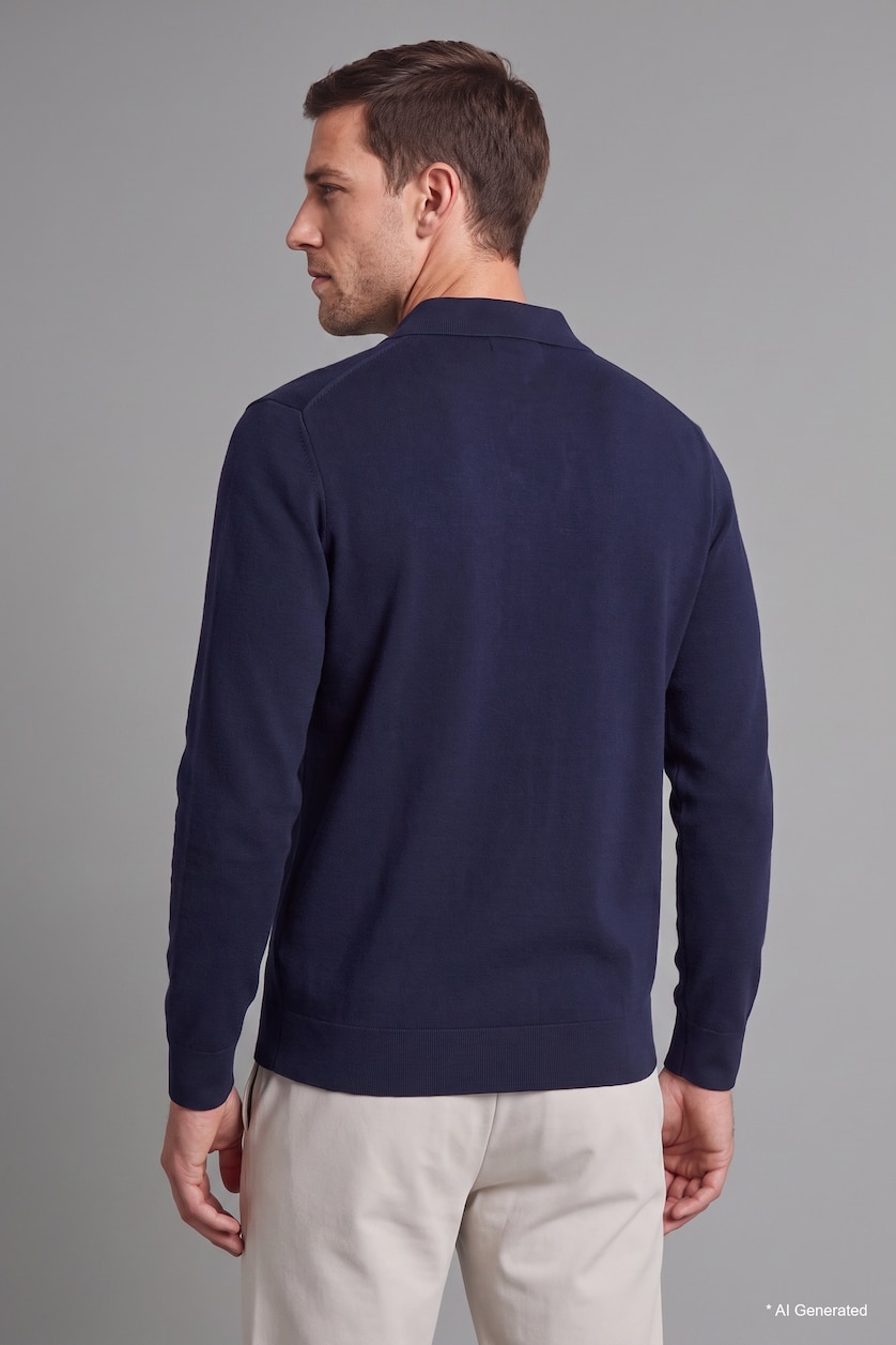Men NAVY Standard Fit Cardigan