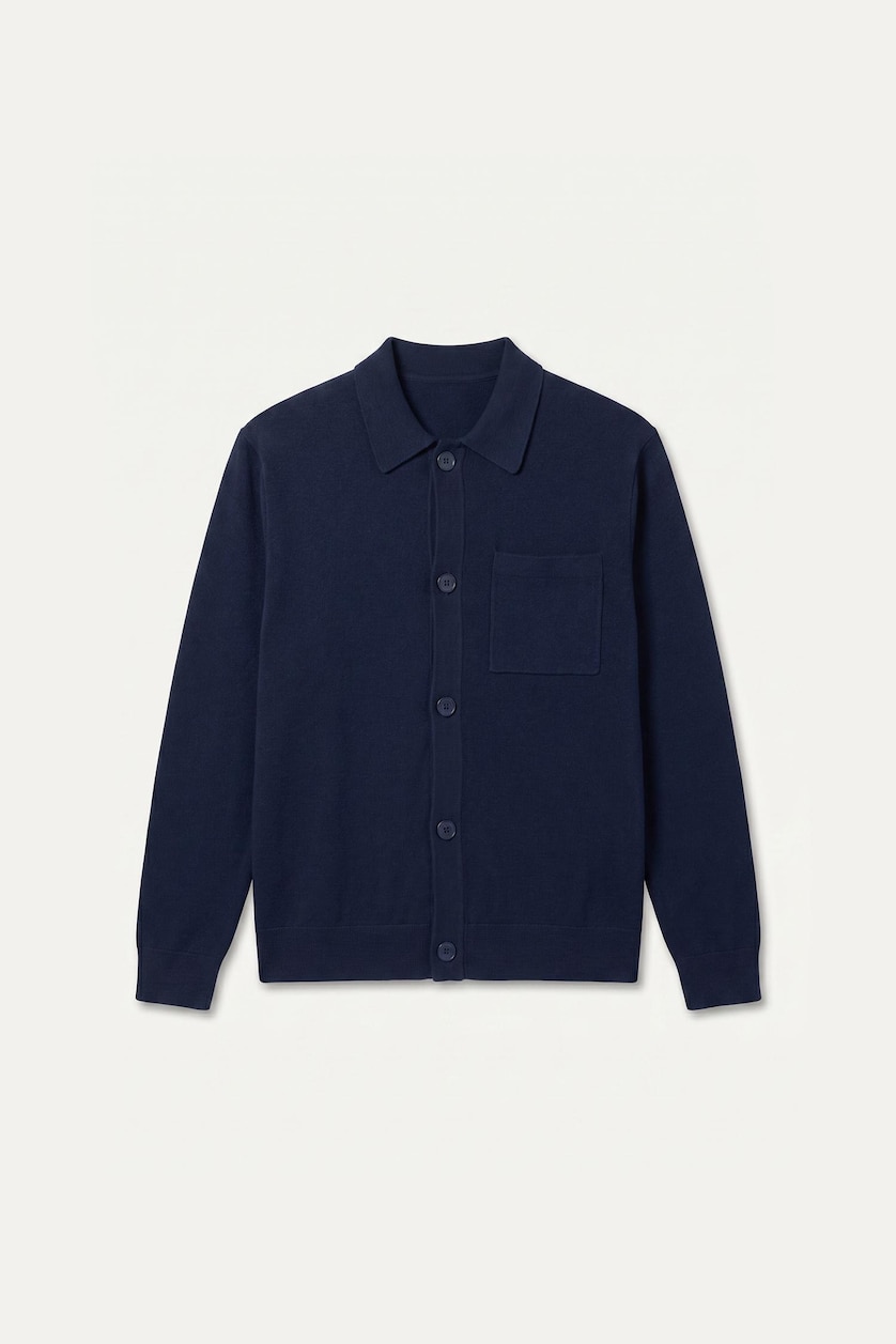 Men NAVY Standard Fit Cardigan