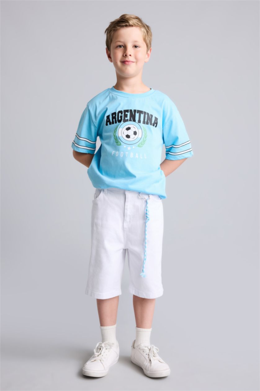 Boys & Teens Blue New Regular Fit Short Sleeve T-Shirt