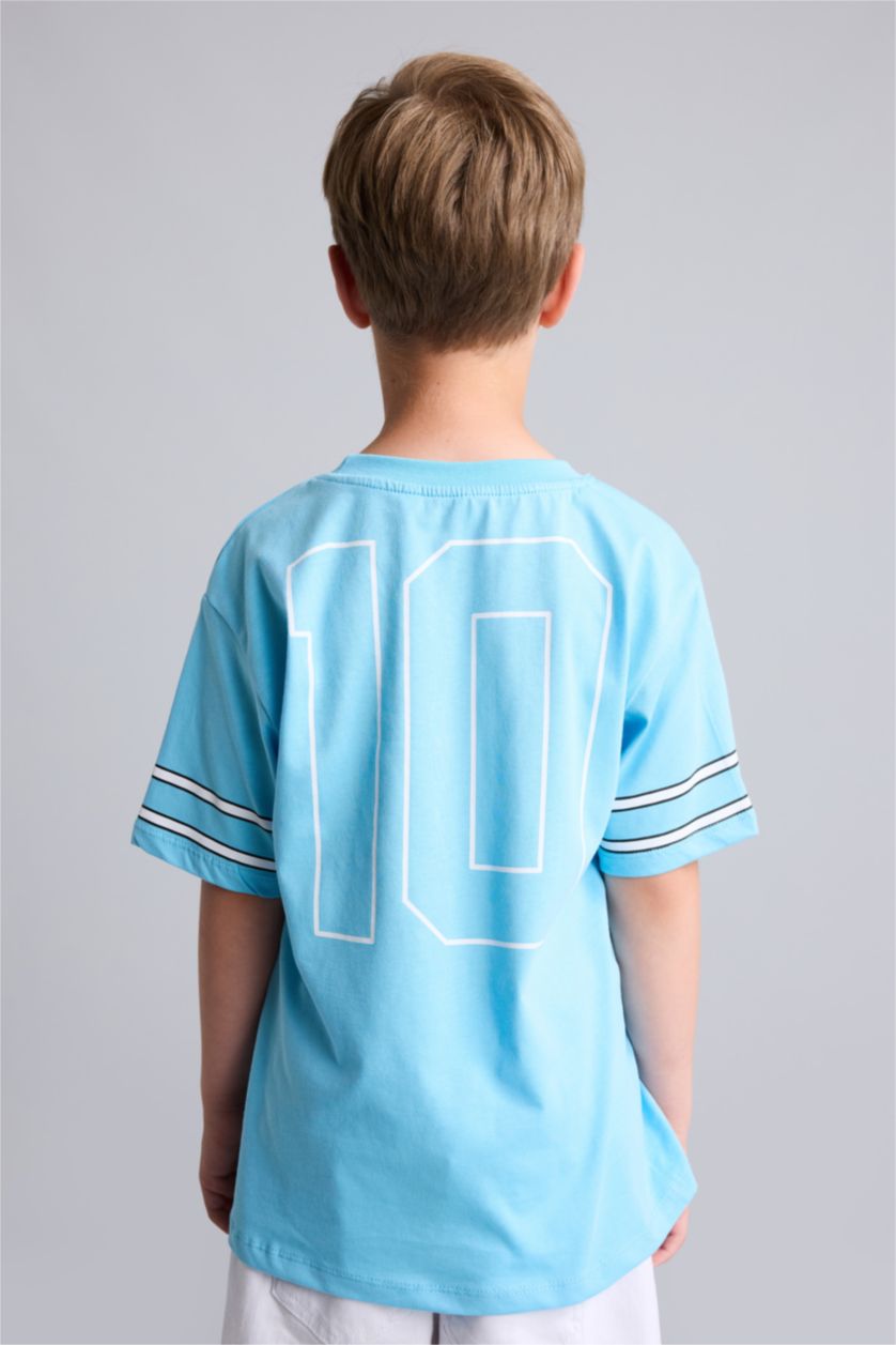 Boys & Teens Blue New Regular Fit Short Sleeve T-Shirt