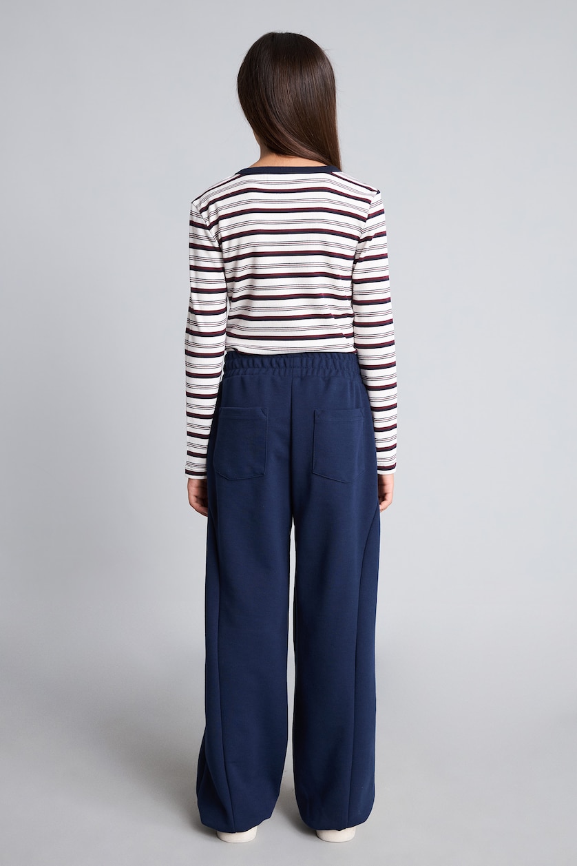 GIRLS & TEENS NAVY Girl Baggy Star Print with Pockets Sweatpants