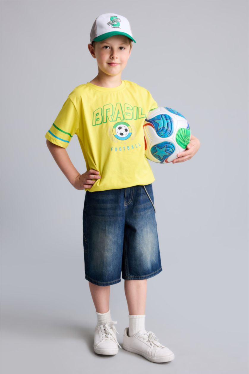 Boys & Teens Yellow New Regular Fit Short Sleeve T-Shirt