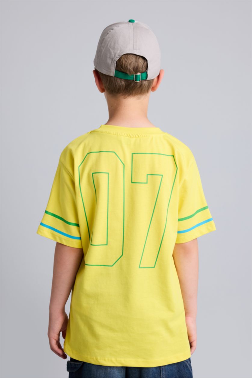 Boys & Teens Yellow New Regular Fit Short Sleeve T-Shirt