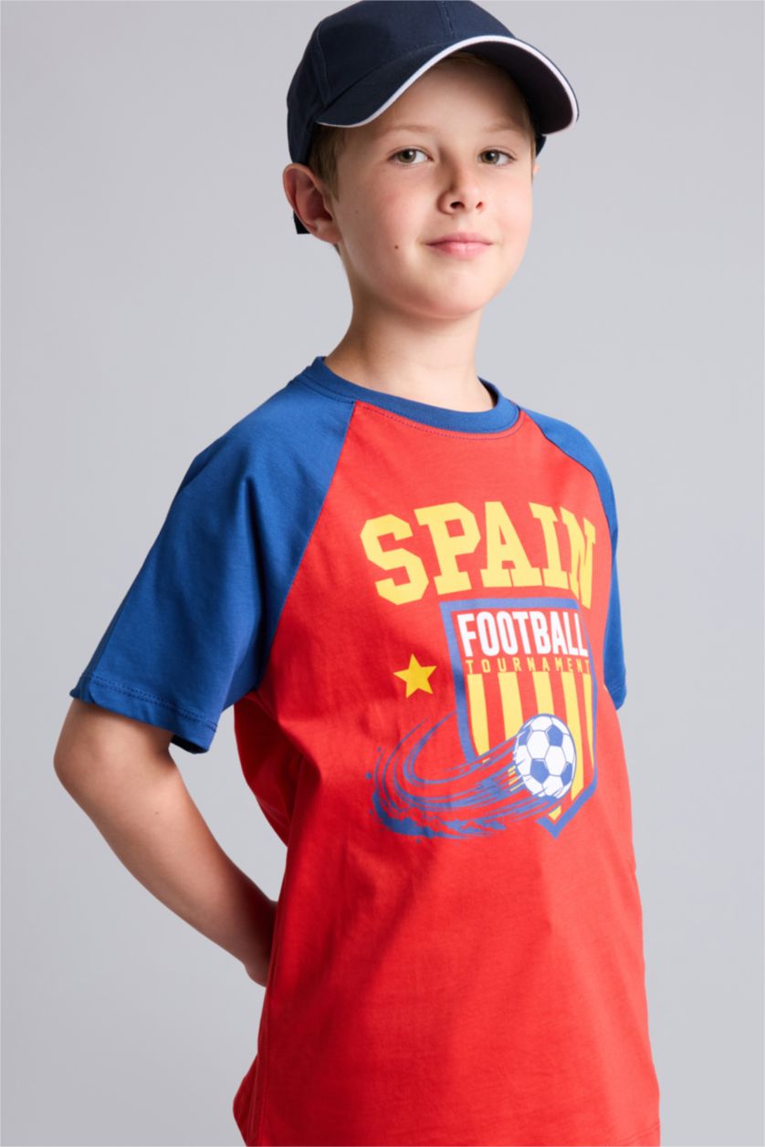 Boys & Teens Red New Regular Fit Short Sleeve T-Shirt