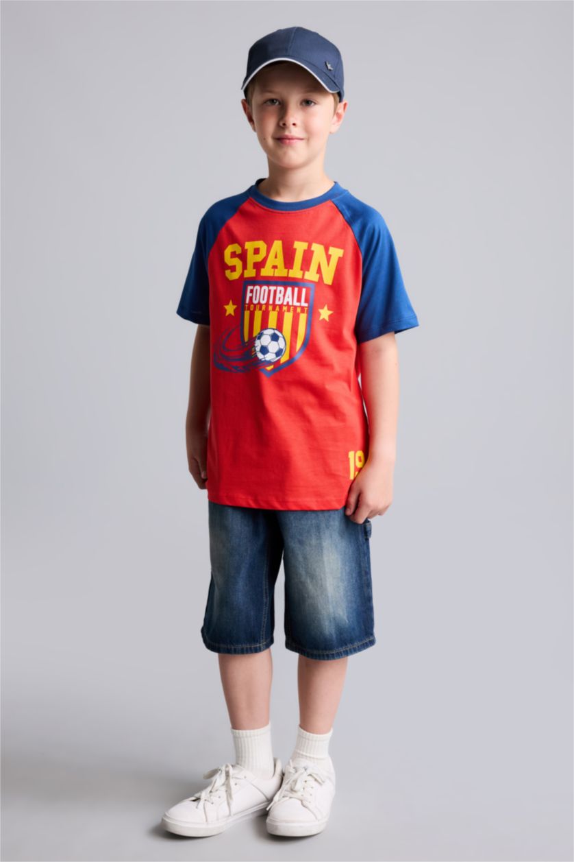 Boys & Teens Red New Regular Fit Short Sleeve T-Shirt