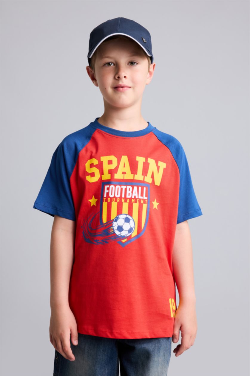 Boys & Teens Red New Regular Fit Short Sleeve T-Shirt