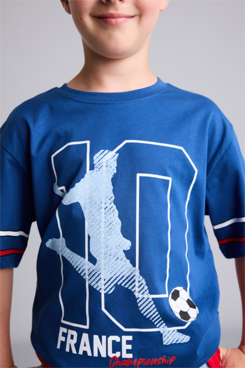 Boys & Teens Blue New Regular Fit Short Sleeve T-Shirt