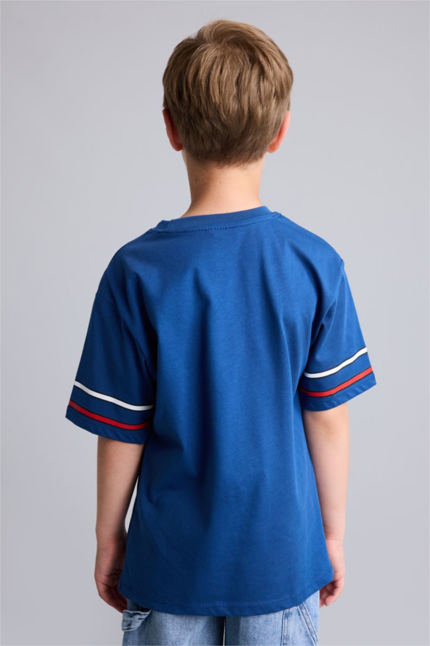 Boys & Teens Blue New Regular Fit Short Sleeve T-Shirt