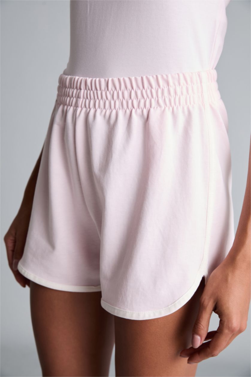 نساء زهري فاتح Standard Fit Thin Sweatshirt Fabric