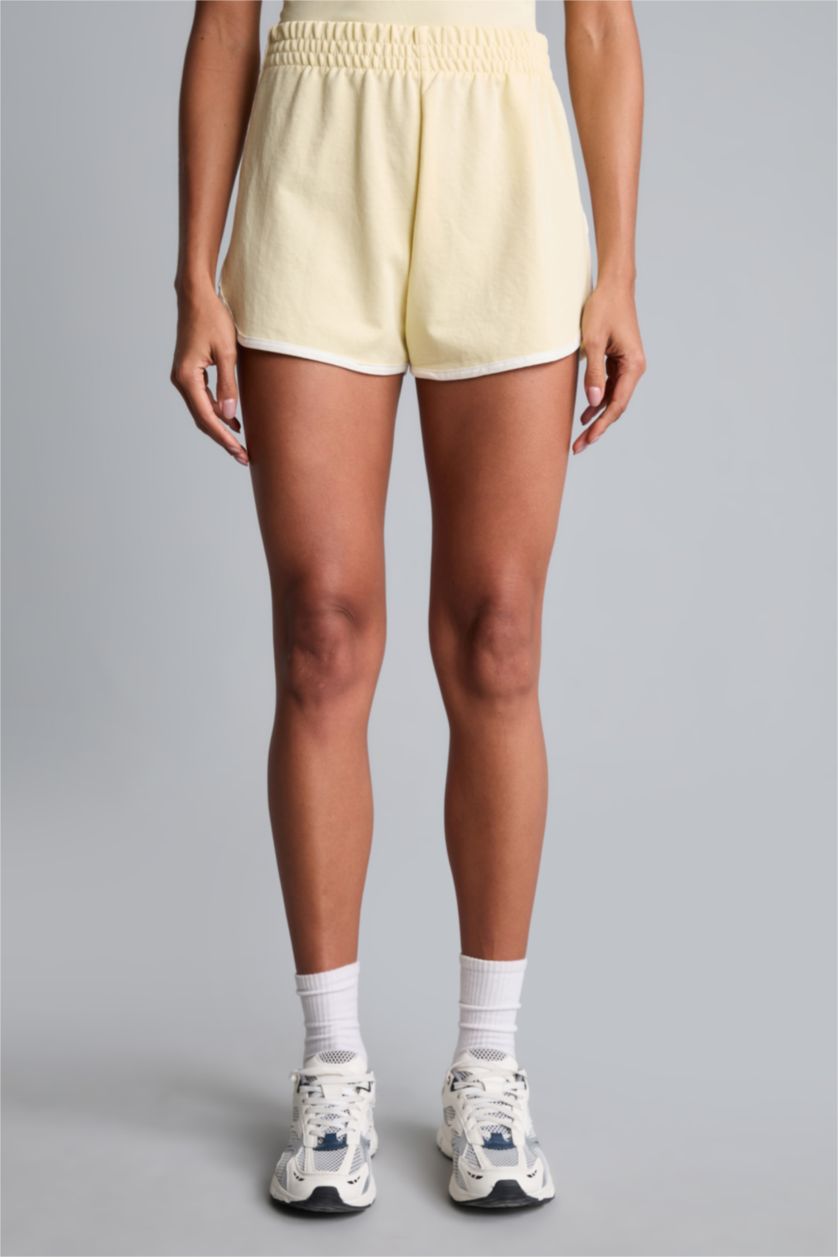 نساء أصفر فاتح Standard Fit Thin Sweatshirt Fabric