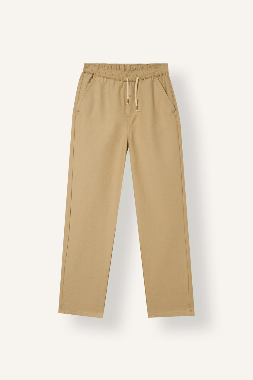 BOYS & TEENS Sand Boy Regular Fit 100% cotton Straight Leg Sand Beige Trousers