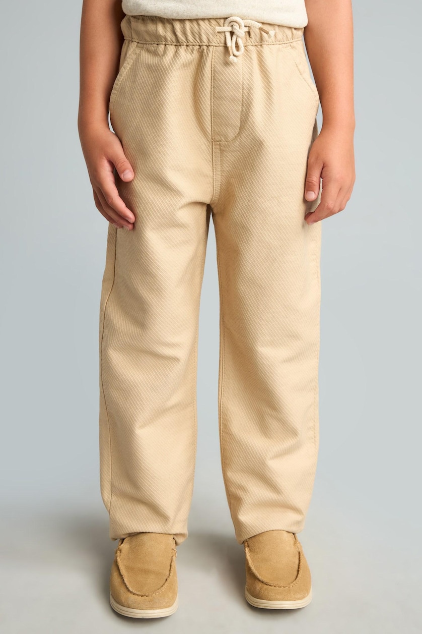 Young Boys - Teen Boys Sand Boy Regular Fit 100% cotton Straight Leg Sand Beige Trousers