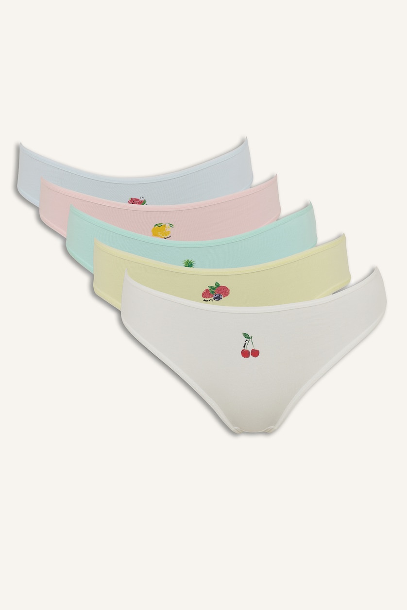 Kadın Açık Mint 5'li Brief Külot