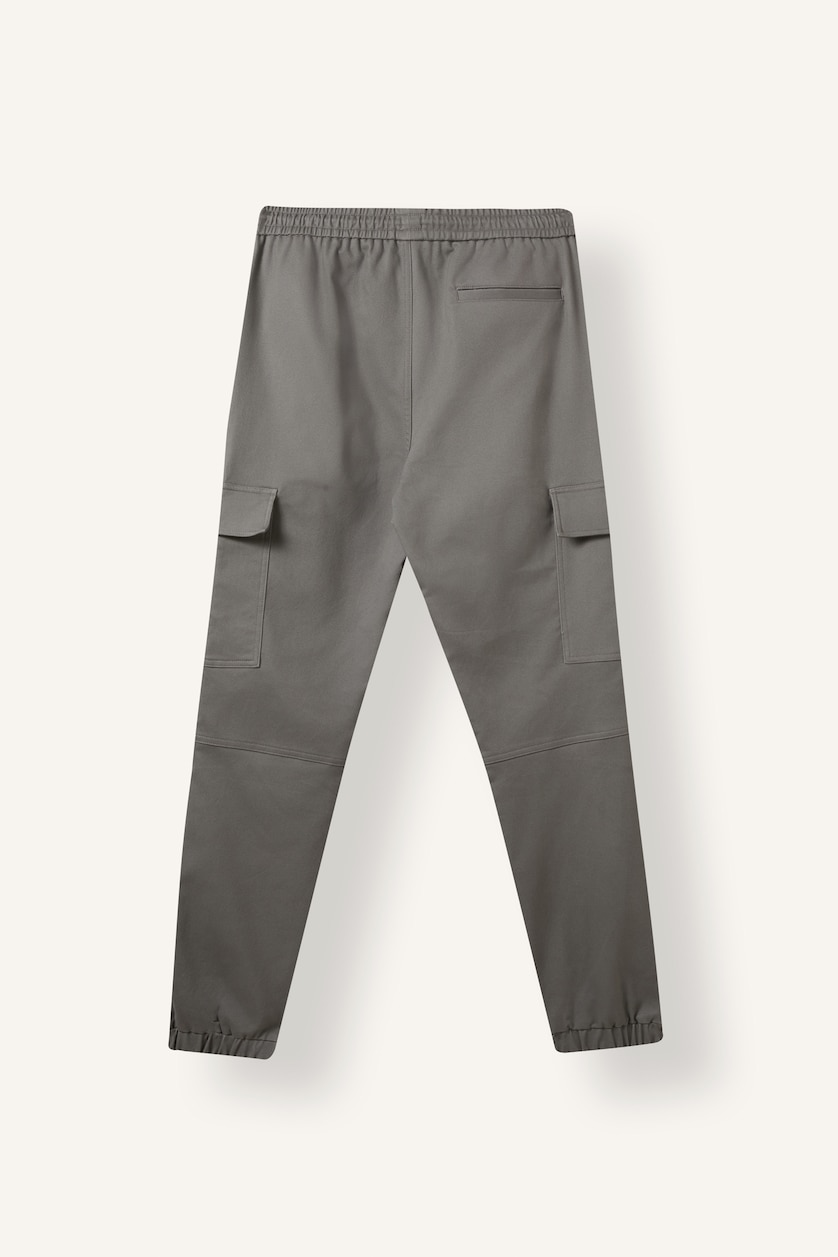 HOMME Kaki Pantalon à taille normale et jambes droites Coupe décontractée