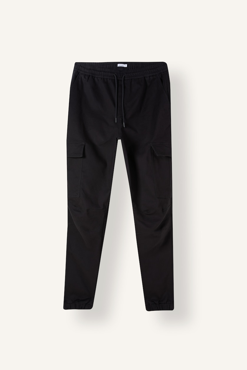 HOMME Marin Pantalon à taille normale et jambes droites Coupe décontractée