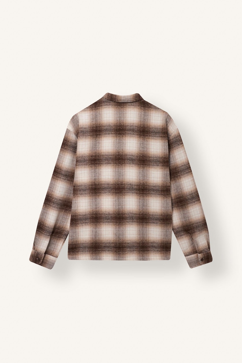 Men Ecru Boxy Fit Cotton Long Sleeve Shirt