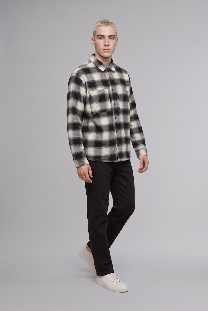 MAN Black Boxy Fit Long Sleeve Shirt