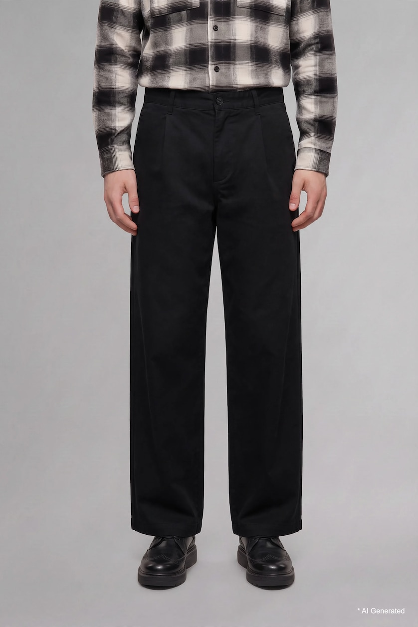 MAN Black Balloon Fit Trousers