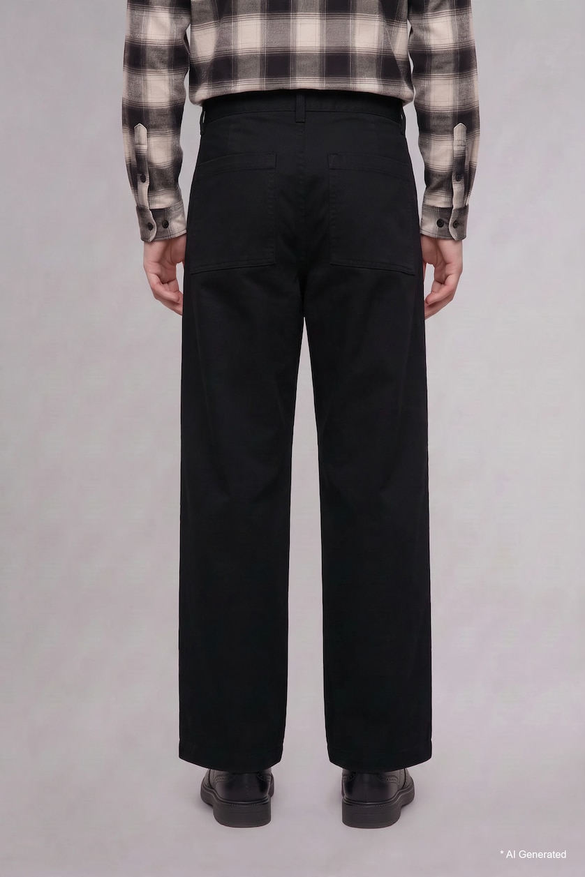 MAN Black Balloon Fit Trousers