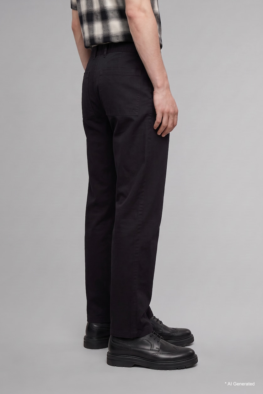 MAN Black Balloon Fit Trousers