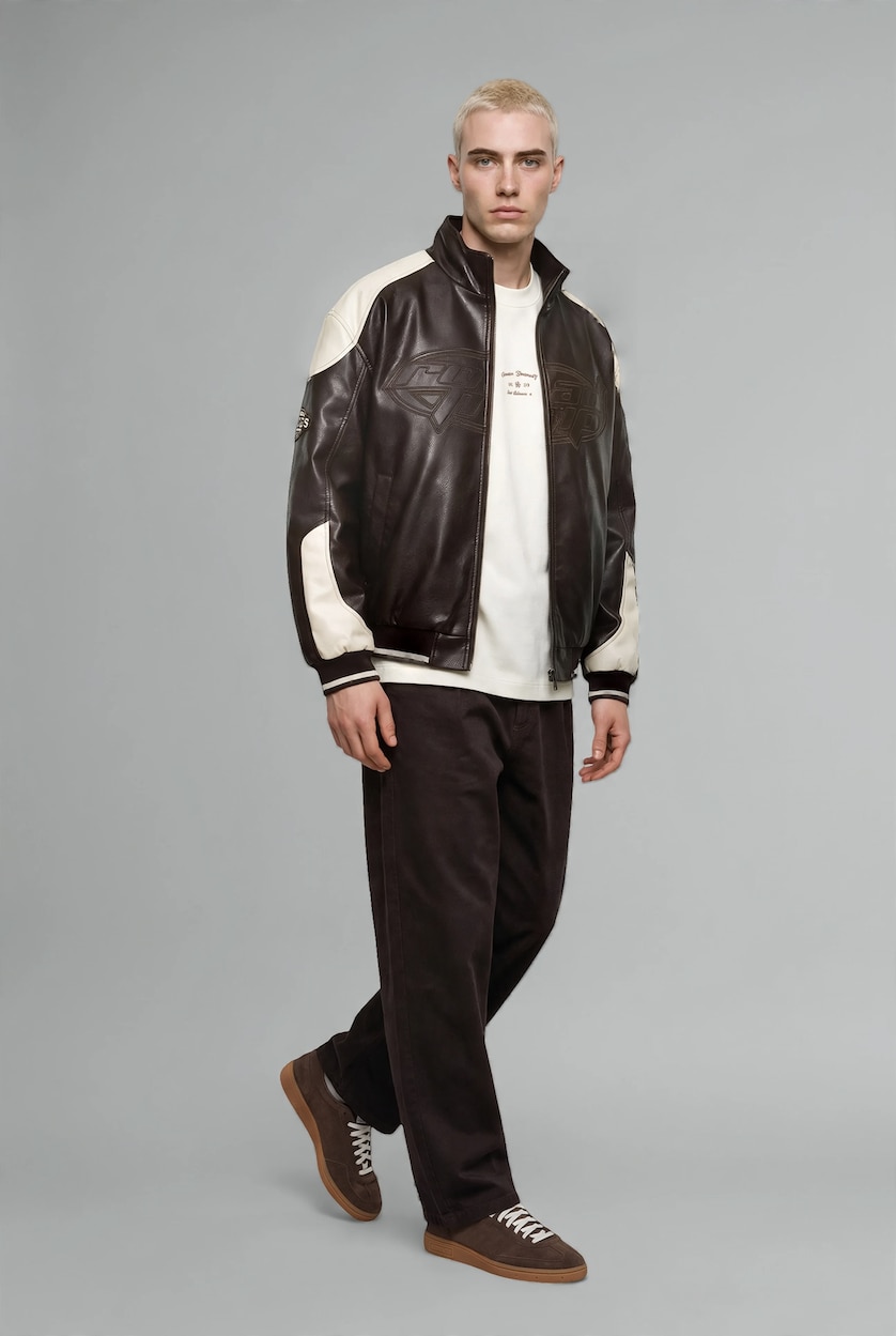 MAN Brown Balloon Fit Trousers