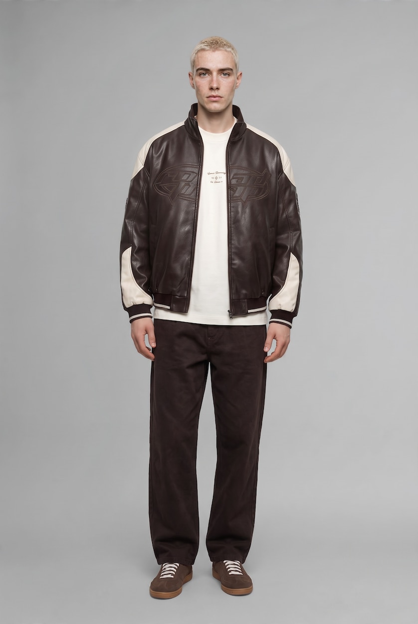 MAN Brown Balloon Fit Trousers