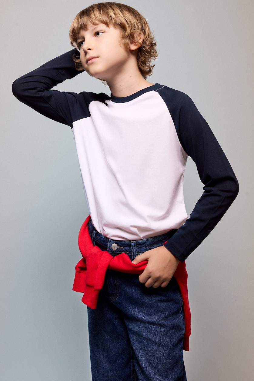 BOYS & TEENS NAVY Boy 100% Cotton Regular Fit T-Shirt