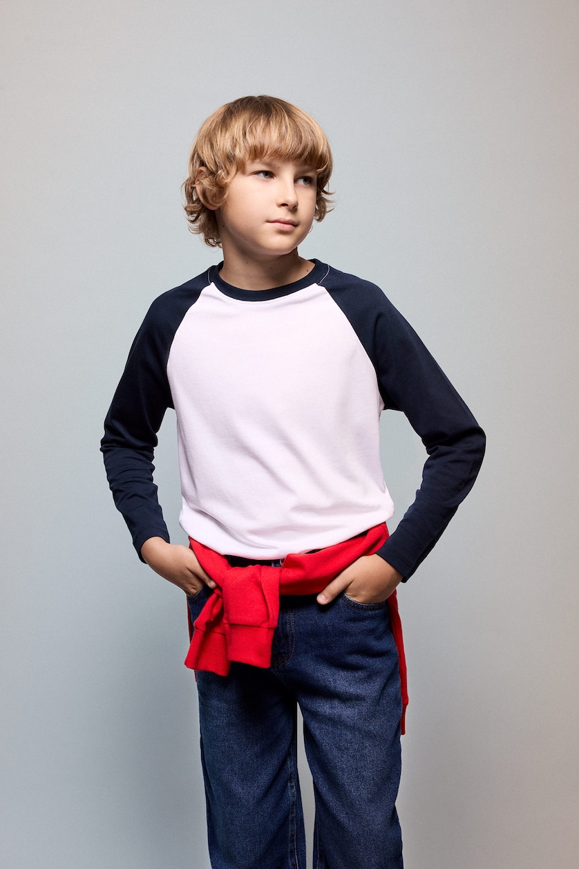 BOYS & TEENS NAVY Boy 100% Cotton Regular Fit T-Shirt