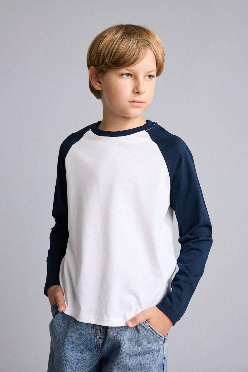 BOYS & TEENS NAVY Boy 100% Cotton Regular Fit T-Shirt