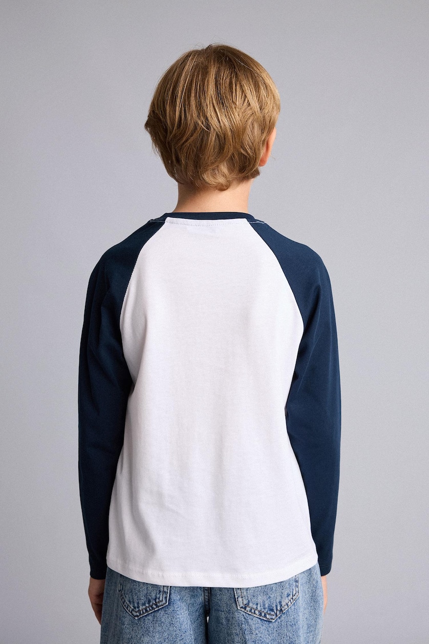 BOYS & TEENS NAVY Boy 100% Cotton Regular Fit T-Shirt