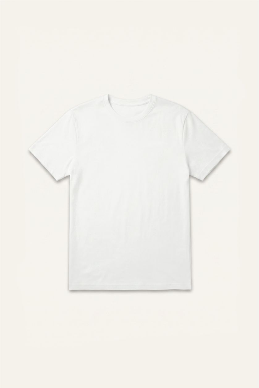 MAN Ecru Regular Fit Crew Neck Short Sleeve T-Shirt
