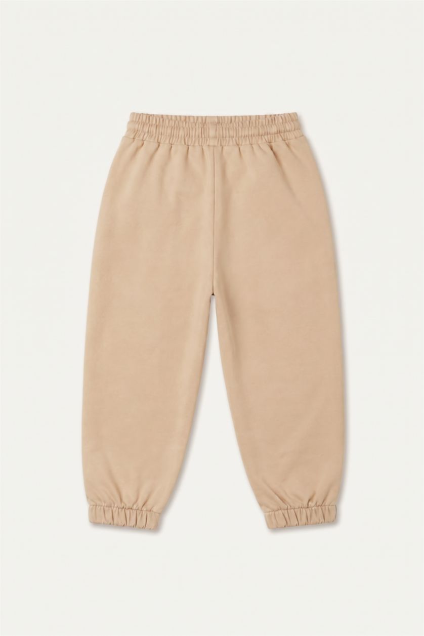 Erkek Bebek Kum  Pamuklu Jogger Pantolon Erkek Bebek