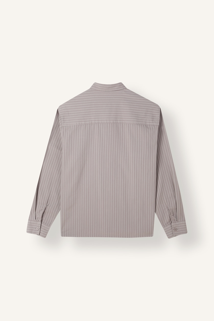 Men Stone Boxy Fit Cotton Long Sleeve Shirt