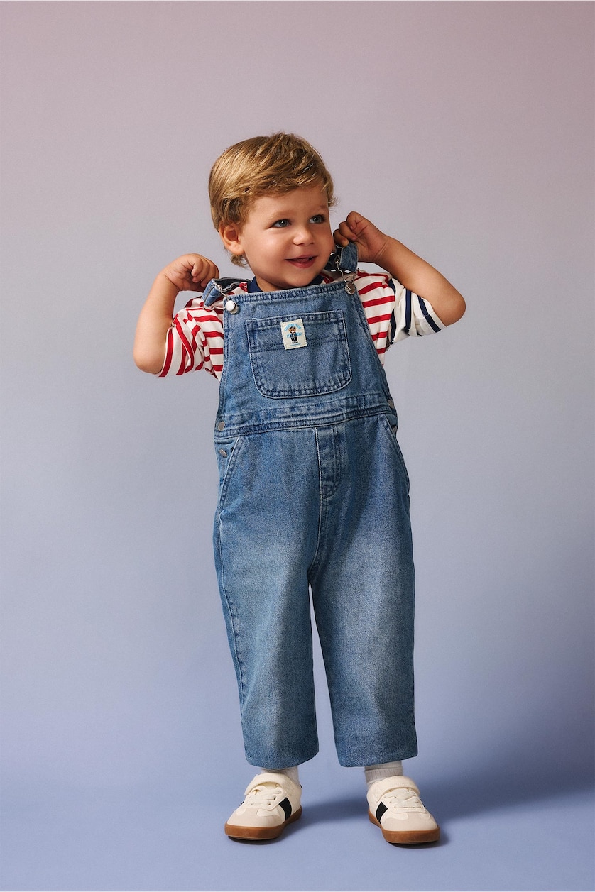 Baby Boy Light Blue Denim Jumpsuit