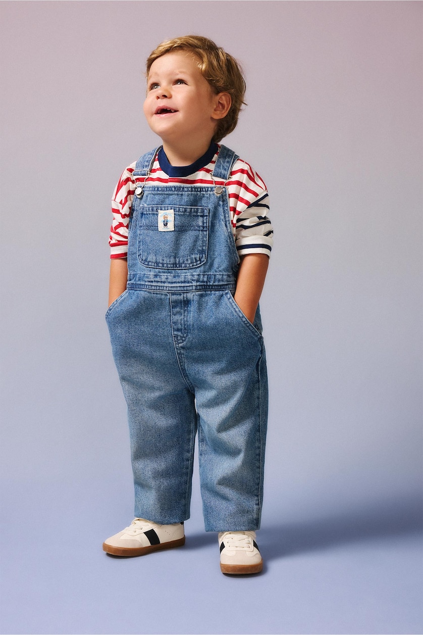 Baby Boy Light Blue Denim Jumpsuit