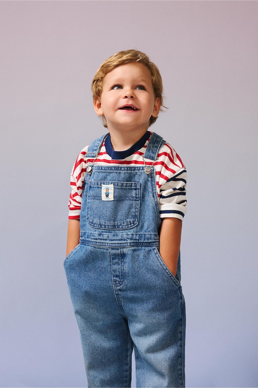Baby Boy Light Blue Denim Jumpsuit