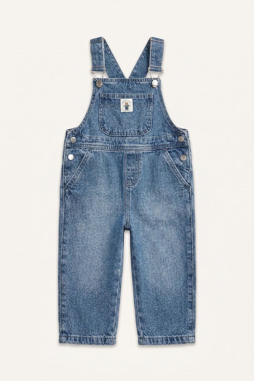 Baby Boy Light Blue Denim Jumpsuit
