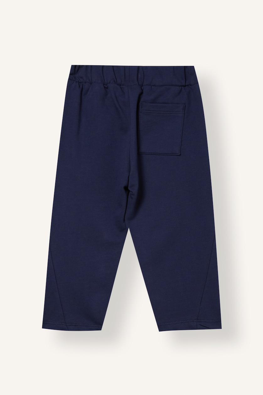 BABY BOY NAVY Baby Boy Balloon Fit 100% Cotton Normal Waist Navy Trousers