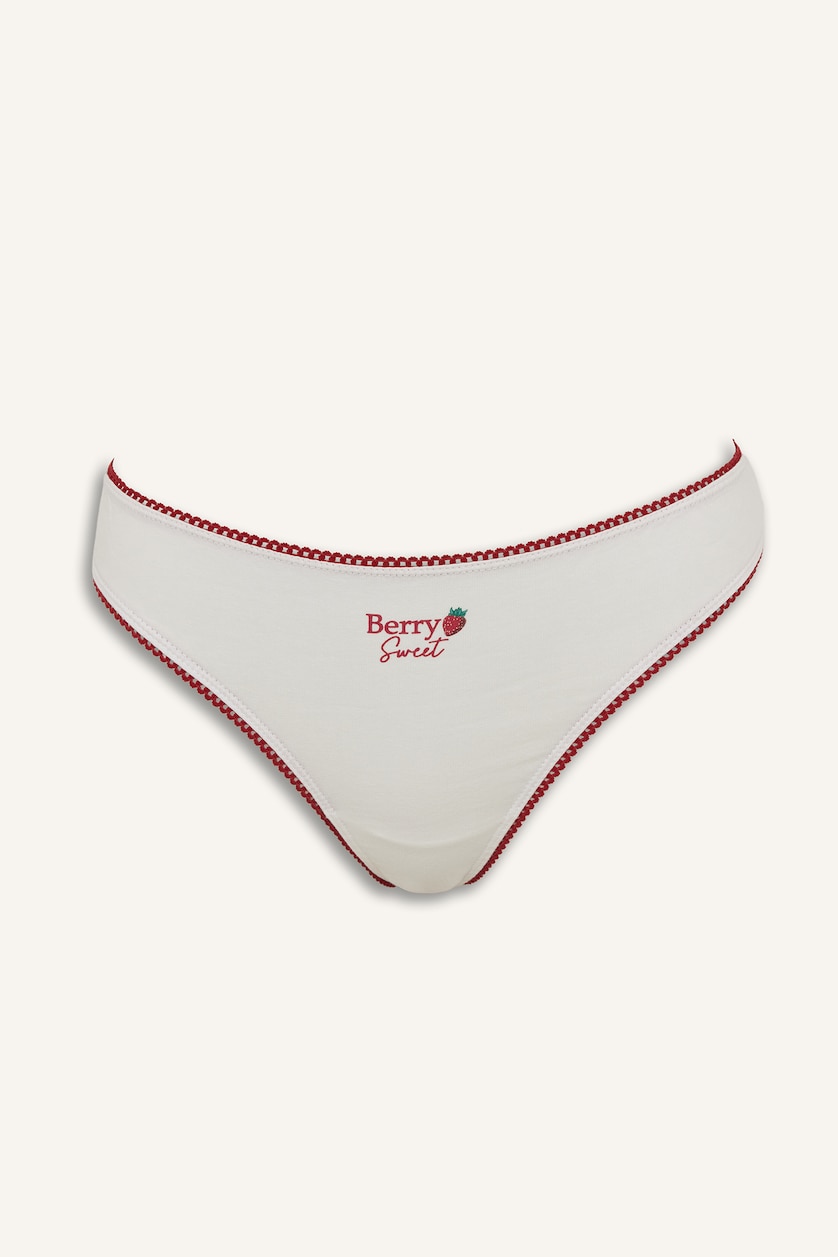 FEMME BLEU Clair Lot de 3 Culottes brief à imprimé fraises