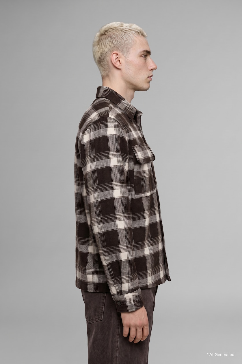 Men Brown Overshirt