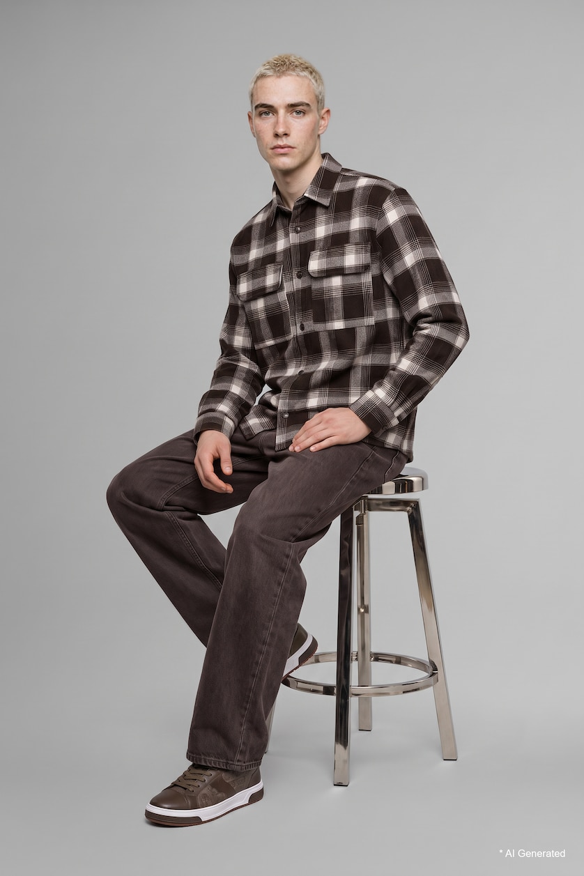 Men Brown Overshirt