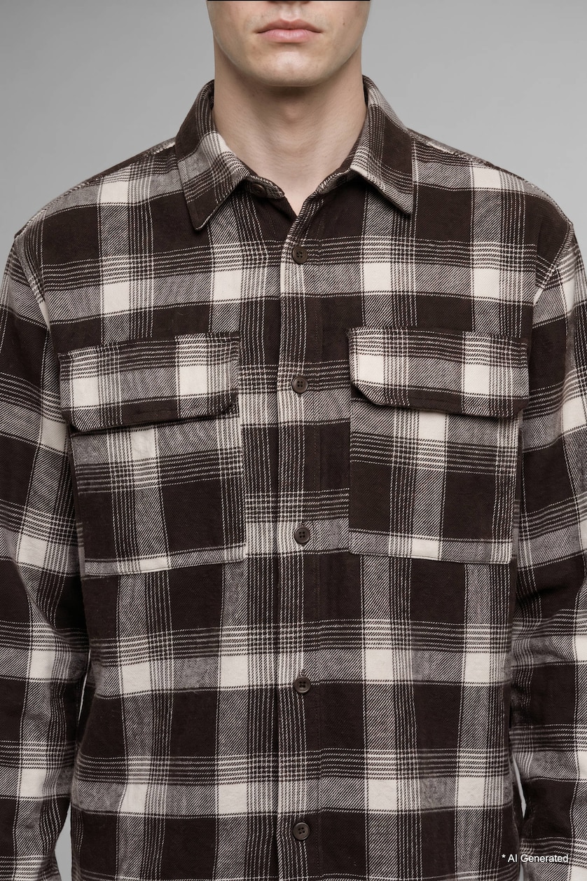 Men Brown Overshirt
