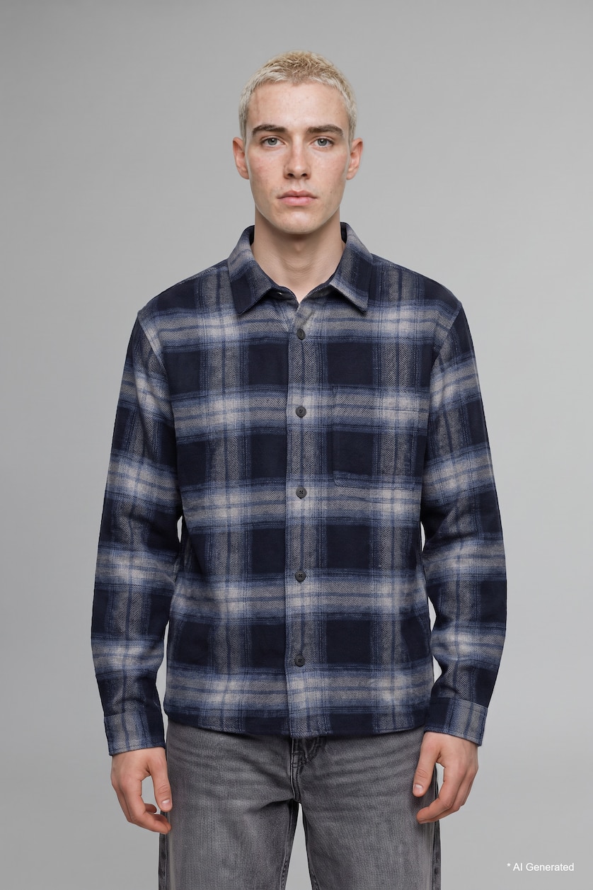 Men NAVY Overshirt