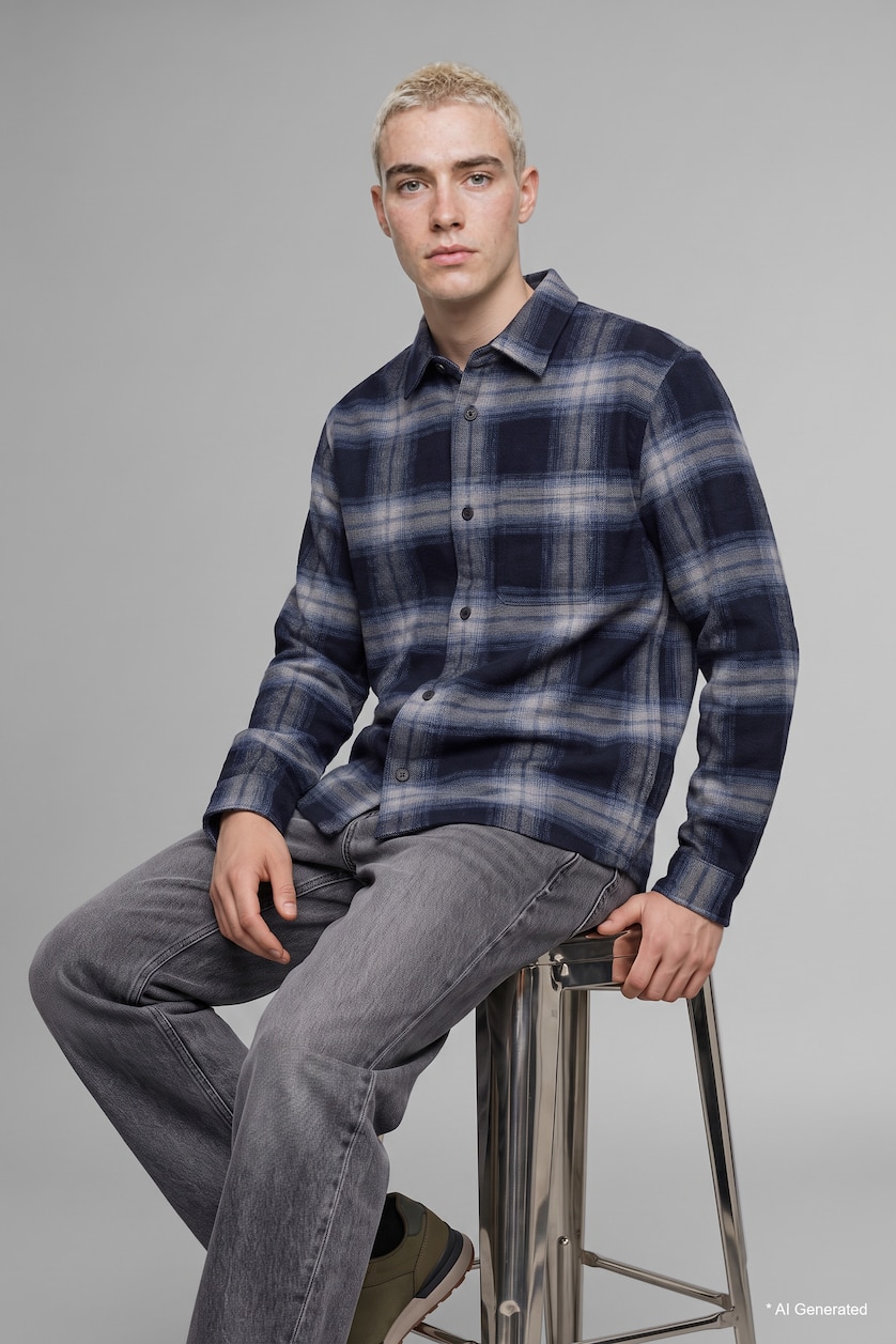 Men NAVY Overshirt