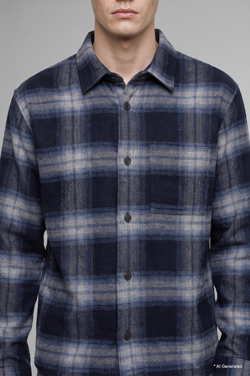 Men NAVY Overshirt