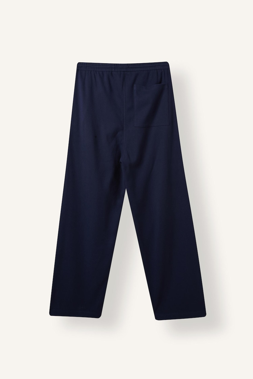 HOMME Marin Pantalon large à taille normale