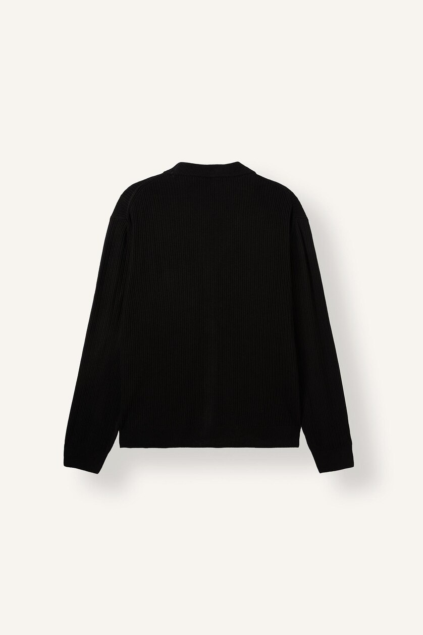 Man Black Standard Fit Knitwear Cardigan