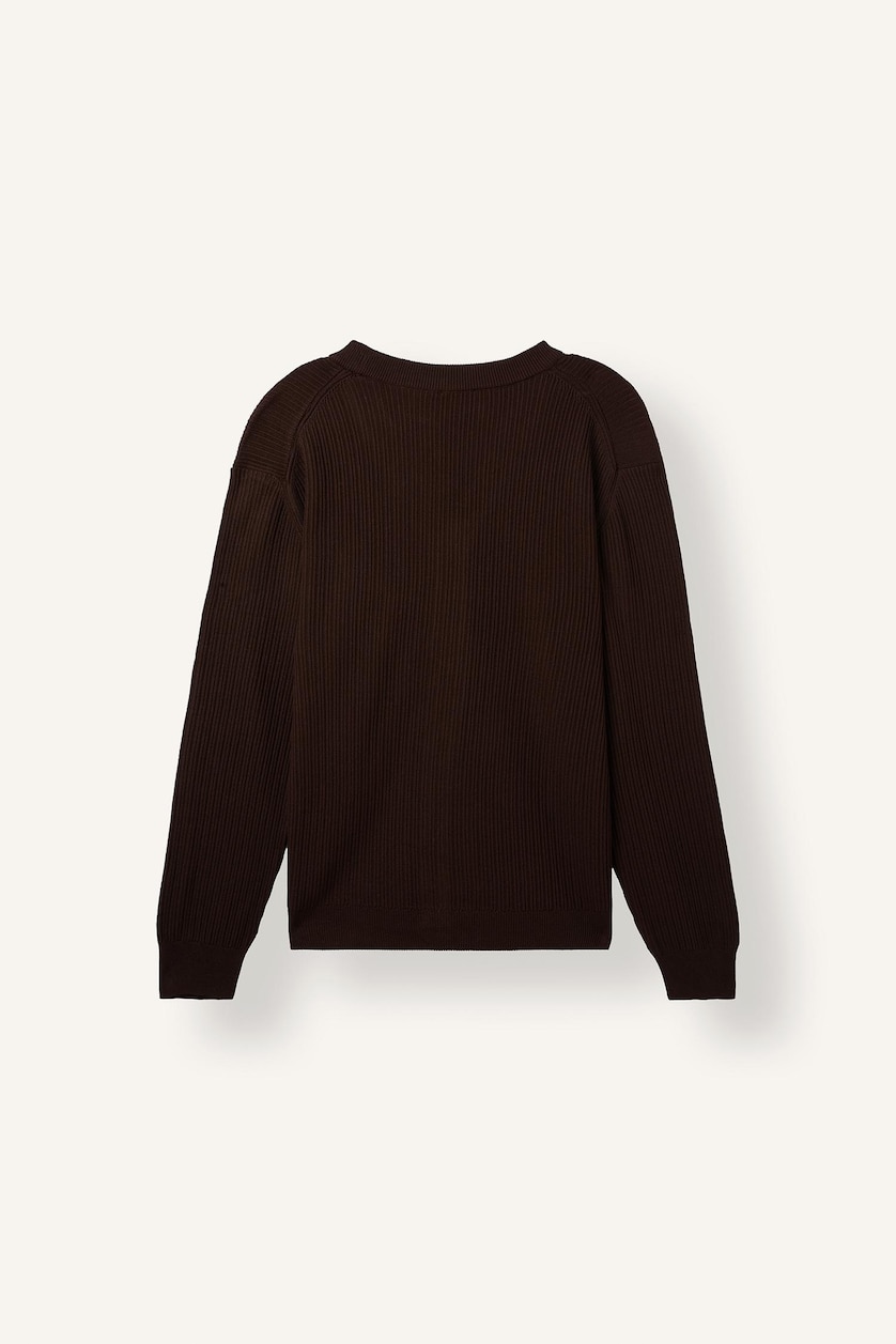 Men Brown Standard Fit Knitwear Cardigan